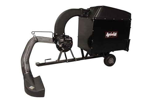 Agri-Fab 45-0631 Large Capacity 32 CU FT Hard Top Mow- N-Vac, Tow Behind Lawn Vacuum, Leaf Vacuum, Gas Powered, Easy Foot Pedal Dumping
