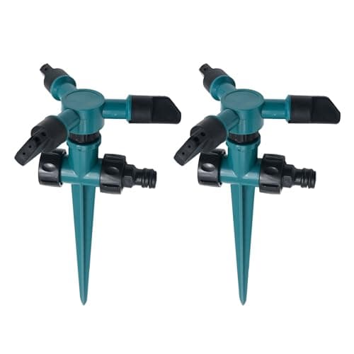 SYOWADA 2 Pcs 360 Water Sprinkler Lawn Sprinklers for Garden Sprinklers for Yard Irrigation 3600 Square Feet