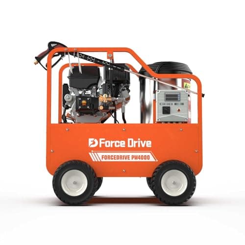 DigMaster Hot Water Pressure Washer, Gas Powered Heated High Pressure Cleaner, 4060 PSI 4.0 GPM Portable Industrial Power Washer for Equipment, Farm, and Construction Use