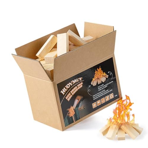 HuoYmut Mini Fire Stick Wood,3.5" Lengths Kiln Dried Pine Small Firewood,Barkless Kindling Fire Logs,Fire Pit Accessories Great for Tabletop Fire Pit,Fireplace,Mini Mesa Wood,4 Lbs