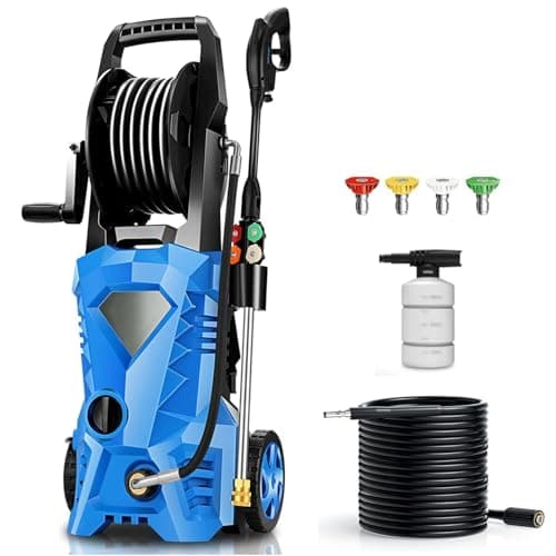 Imdot 5000PSI Electric Pressure Washer 2026 2.8GPM High Power Washer with 4 Pressure Nozzle and Soap Bottle for Home, Car Washing, Fence Cleaning, Patio (Blue)