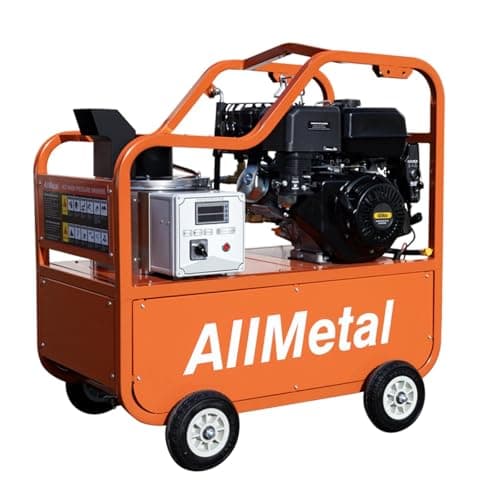 KoreJetMetal 4000 PSI Hot Water Pressure Washer, 4.0 GPM, 420cc Gas Engine with AR Pump, Commercial Heavy-Duty Power Washer for Trucks, Machinery, Concrete, Industrial Grease Removal