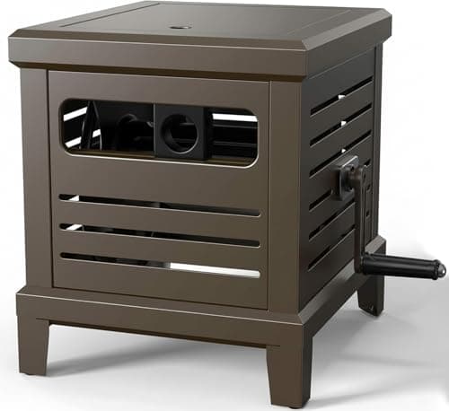 Relhost Hose Reel, Heavy Duty Metal Deck Box Hideaway Holds 125 ft x 5/8" Hose, Garden Hose Reel with Never-Leak System, Manual Crank Handle, Hose Guide, Ideal for Yards, Patios, and Garden Sheds