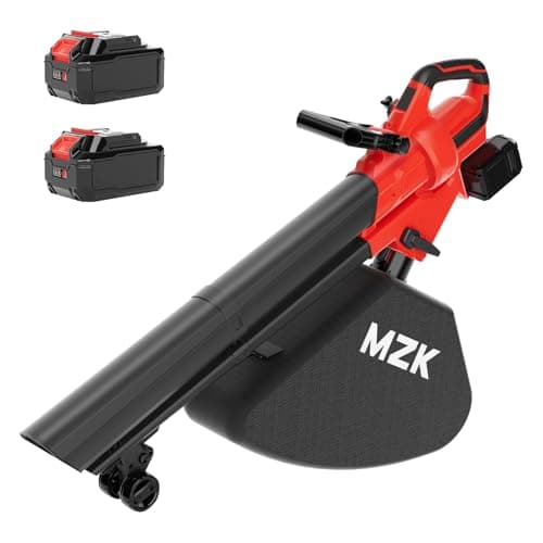 MZK 40V Cordless Leaf Blower Vacuum Mulcher, 3-in-1 Battery Powered Leaf Vacuum with 40L Bag, 600 CFM 160 MPH, 2×4.0Ah Batteries for Lawn, Yard Cleanup