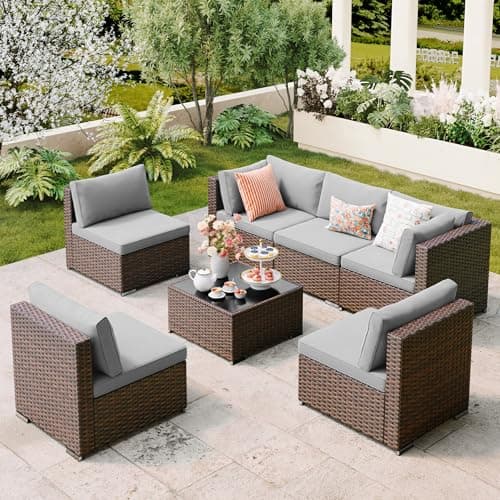 Qsun 7 Pieces Outdoor Patio Furniture Set