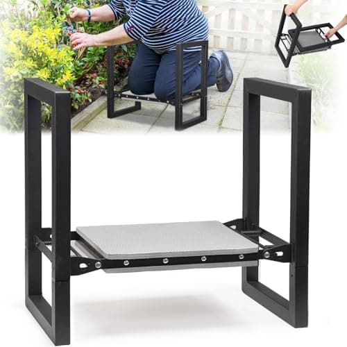DIOVPLX Garden Kneeler and Seat - Heavy Duty Folding Garden Stool with Handles, Stable Kneeling Device Bench Chair Gardening Tools Gifts for Women Men Seniors Gardeners Outdoor Weeding Planting