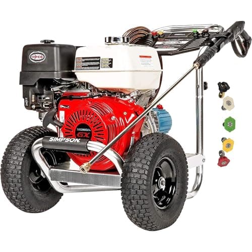 Simpson Cleaning 4200 PSI Gas Pressure Washer, 4.0 GPM Power Washer for Commercial Use, Honda GX390 Engine, 50-Foot Steel-Braided Hose, Aluminum Series, 49-State (ALH4240)