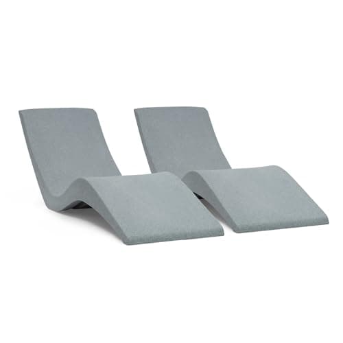 Aqua Outdoors - in-Pool Chaise Lounger - Pool & Sun Shelf Lounge Chair - Designed for Water Depths Up to 9” - Compatible with All Types - Poolside & Sun Deck Tanning - Set of 2 - Gray Granite
