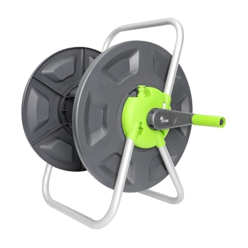 Garden Water Hose Reel Cart, Holds 65-100 Ft of 5/8 Inch, Wall Mounted Garden Hose Cart, Portable Hose Holder for Convenient Hose Storage and Watering