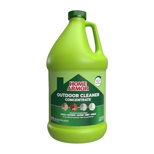 Home Armor Outdoor Cleaner Concentrate, 1 gal., Remove Stains from Mold, Mildew, Algae, Dirt and Grime for Visible Results in Seconds, No Scrubbing Required, Plant Safe