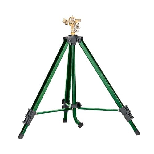 Orbit 1/2 -inch Heavy-Duty Brass Impact Sprinkler on Adjustable 22-48-inch Metal Tripod Base