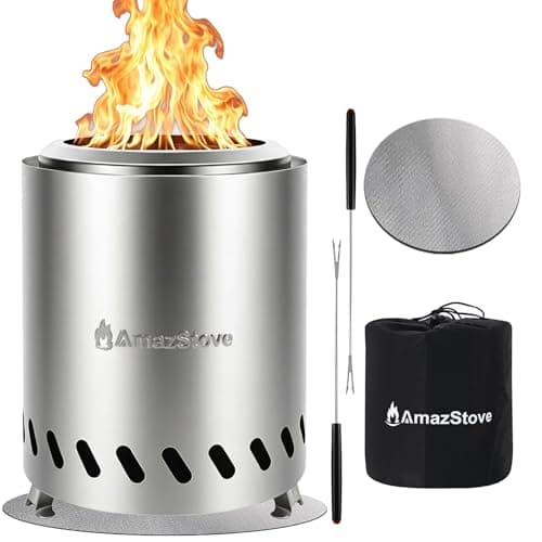 9.7 x 7.1 Inch Tabletop Fire Pit by AmazStove