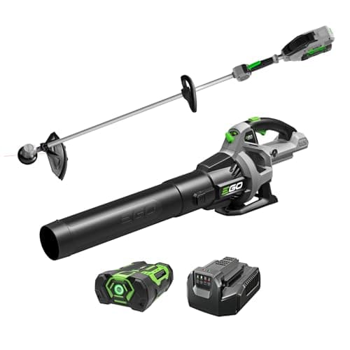 EGO POWER+ Combo, Cordless Trimmer and Blower, 15" Trimmer for Weeds and Grass with Rapid Reload and Cordless Electric 530 CFM Blower, Includes 56V 2.5Ah Battery and Charger - ST1502LB
