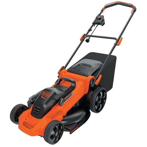 BLACK+DECKER 20-Inch Corded Electric Lawn Mower, Ultra Light Push Mower, 13-Amp High Output Motor, 3 in 1 Cutting Versatility, Tool Free Height Adjustment, 7-setting Cutting Height (MM2000)