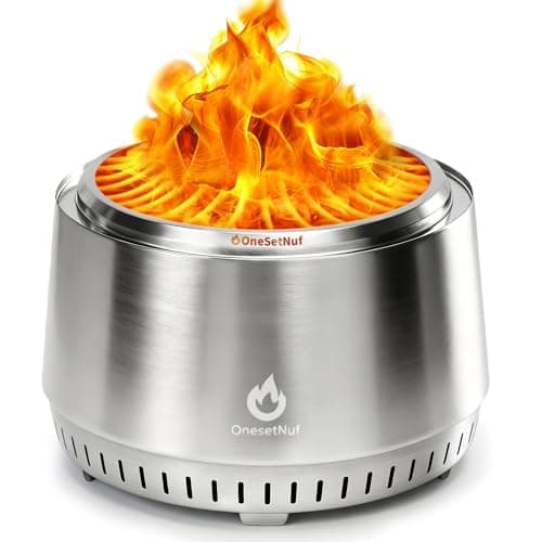 HGD 20 inch Smokeless Firepit Outdoor, Portable Smokeless Fire Pit for Camping with Travel Bag, Stainless Steel Wood Burning Stove for Backyard & Patio, Easy Setup & Compact Storage