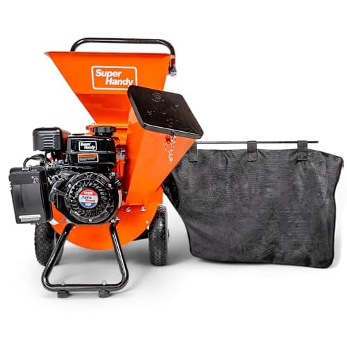 SuperHandy Wood Chipper Shredder Mulcher Ultra Heavy Duty 7HP 3 in 1 Multi-Function 3" Inch Max Capacity (Amazon Exclusive)