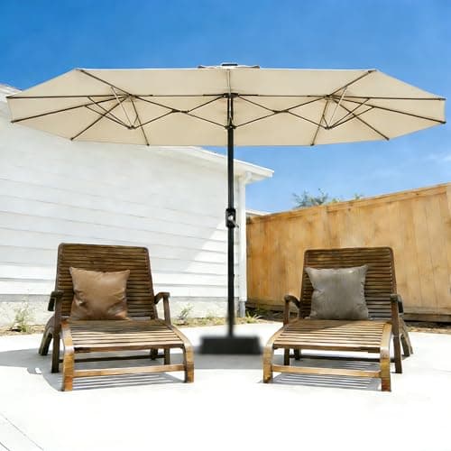 Garvee 13ft Patio Umbrella with Double Canopy