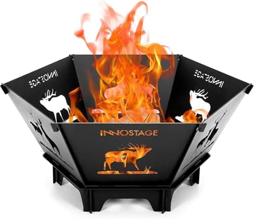 Fire Pit for Camping- 23Inch Small Collapsible Firepit