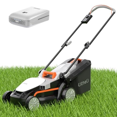 EWORK 40V Electric Lawn Mower Cordless, 14" Electric Push Mower with 2x4.0Ah Batteries & Charger, 3800RPM Motor, 6-Height Adjustment, 21Lbs Lightweight Battery Powered Lawnmower for Garden, Small Yard