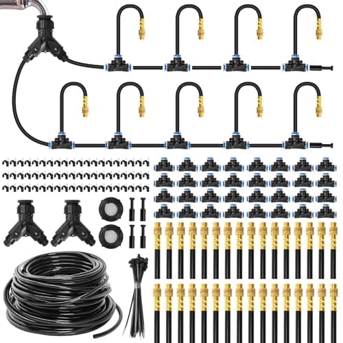 CARPATHEN Drip Irrigation System Kit - Complete Premium Garden Watering System with Adjustable Sprinkler Emitters, 5/16" & 1/4" Tubing and Fittings - Drip Line for Raised Beds, Lawn, Pots, Greenhouse